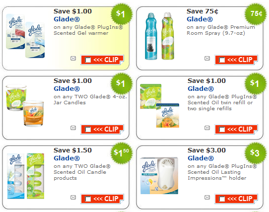 printable target coupons 2011. Glade Printable Coupons Deal