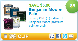 $5/1 Benjamin Moore Printable Coupon Faithful Provisions