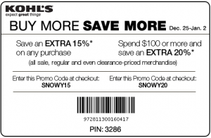 Kohl's Coupon | Save 15-20% Off Purchase Printable Coupon or Code