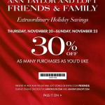 Ann Taylor Stores 30% off
