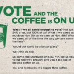 Vote & Get A Free Starbucks Coffee