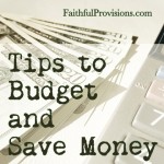 Budgeting and Saving Money