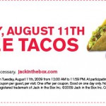 Jack in the Box: 2 Free Tacos (Tuesday)