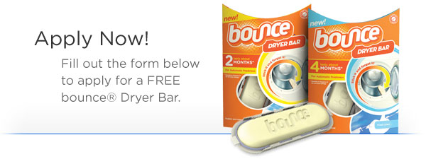 Free Bounce Dryer Bar Sample