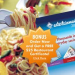 2010 Entertainment Book: FREE $25 Restaurant Certificate and Shipping!