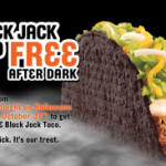 Taco Bell:  Free Black Jack Taco on Halloween