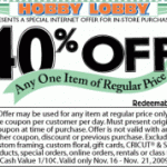 Hobby Lobby 40% off Coupon