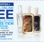 Free Travel Size Item at Bath & Body Works