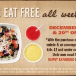 Qdoba:  Kids Eat Free (December 19 & 20)