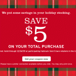 Hallmark: $5 off $5 Purchase Printable