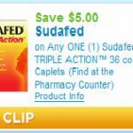 $5/1 Sudafed Triple Action Printable (Deal at Walgreens)