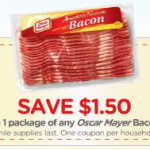 Walgreens:  Oscar Mayer Bacon for $1/package!