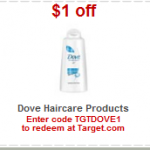 Target:  $.44 Dove Hair Products with $2/1 Printable