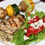Greek Chicken and Vegetable Kabobs
