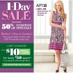 Kohl's:  One Day 50% off Sale, Today Only!