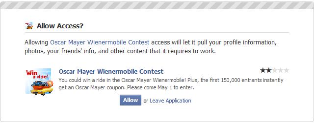 oscar mayer permission screen