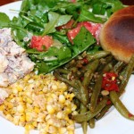 What's for Dinner:  Garden Vegetables and Leftovers