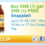 Snapple Buy One Get One Free Printable