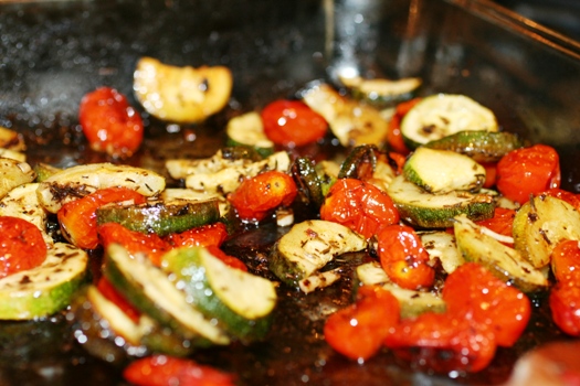Roasted Zucchini and Cherry Tomatoes
