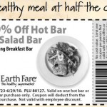 Earth Fare:  50% Off Salad Bar or Hot Bar