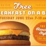 Free Breakfast on a Bun at Whataburger on June 22nd