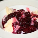 Vanilla Ice Cream with Blackberry Compote