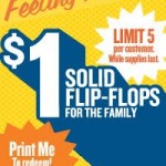 Old Navy:  $1 Flip Flops Saturday, July 3rd