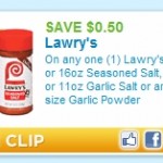 $.50/1 Lawry’s Salt Printable