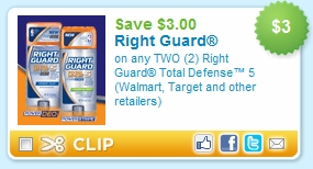 CVS:  Free or Inexpensive Right Guard