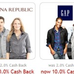 Ebates:  Get Double Cash-Back on Gap & Banana Republic at 10%!