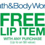 Bath and Body Works:  Free Lip Item with Any Purchase