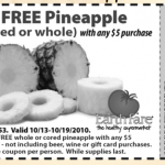 Earth Fare:  Free Pineapple!