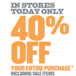 Gap: 40% Off In Stores Today Only (October 11, 2010)