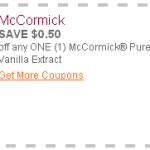 Printable Coupons:  McCormick Vanilla, Olan Mills, Jimmy Dean and More