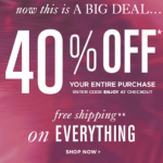 Ann Taylor Loft:  40% off Plus Free Shipping on All Orders