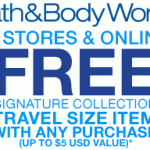 Bath & Body Works Free Travel Size Item Coupon