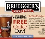 Free Coffee at Bruegger’s Bagels