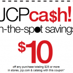 JCPenny $10 off $25 Purchase Coupon