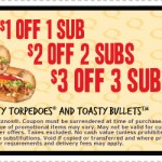 $1 Quizno Printable Coupons