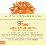 Free Cinnamon Roll from Whataburger Today Only (December 21st)