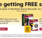 Office Max:  Free Sharpies and View Binders after Rewards