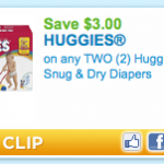 New $3/2 Huggies Diapers Printable
