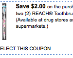 New Reach Toothbrush Coupons