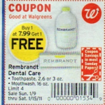 Walgreens: $.98 Rembrandt Mouthwash or Toothpaste