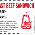 Arby’s Free Regular Roast Beef Coupon