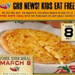 Chilis: Kids Eat Free Tomorrow (March 8)