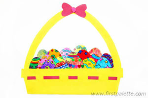 Creative Paper Eggs Basket Craft