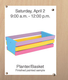 Home Depot Kids Workshop Planter Project April 2