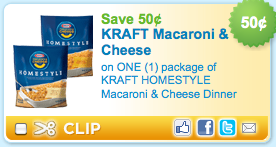 Coupon for Kraft Homestyle Macaroni & Cheese