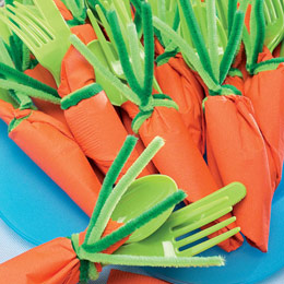 Party Carrots Easter Utensils Craft Project